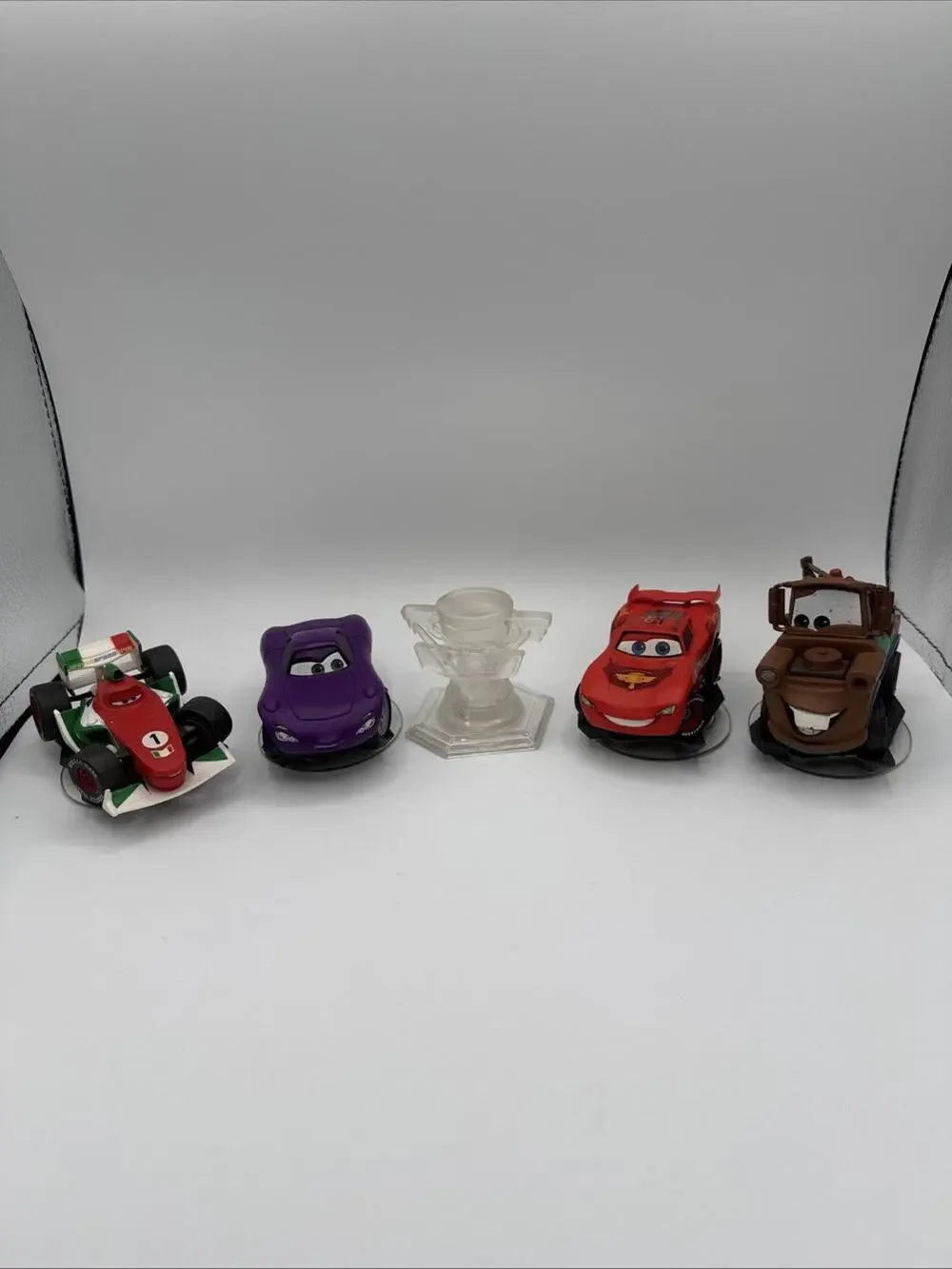 Disney Infinity 1.0 Cars Lightning McQueen Mater Holley FrancescoFigures/Playset